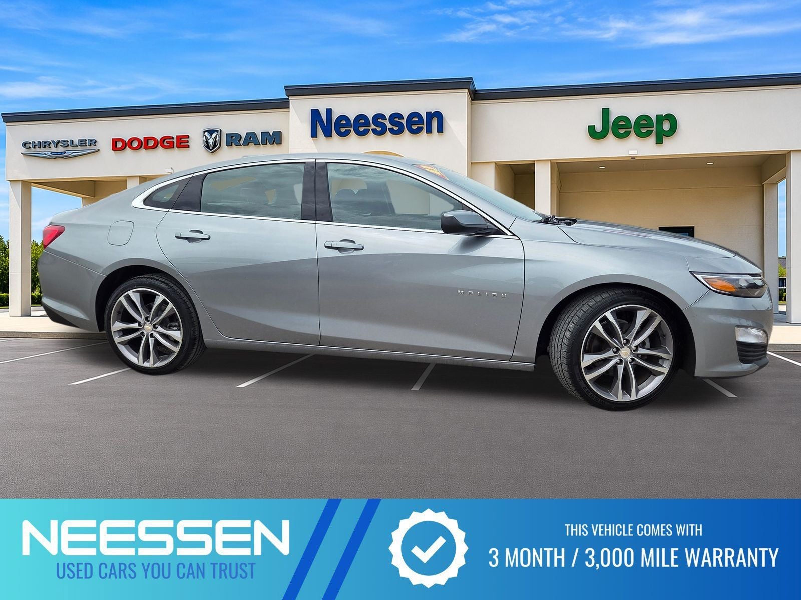 2023 Chevrolet Malibu LT 1LT in Sterling Gray Metallic — front three-quarter view