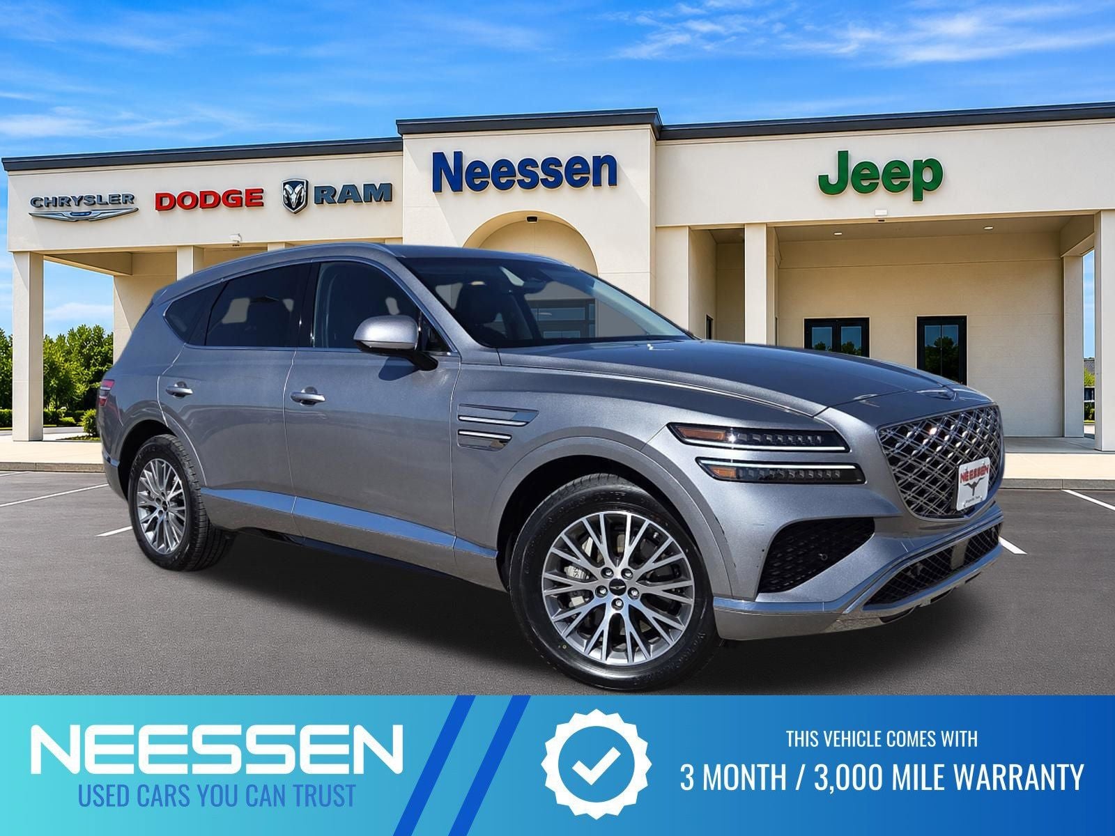 2025 Genesis GV80 2.5T in Savile Silver — front three-quarter view