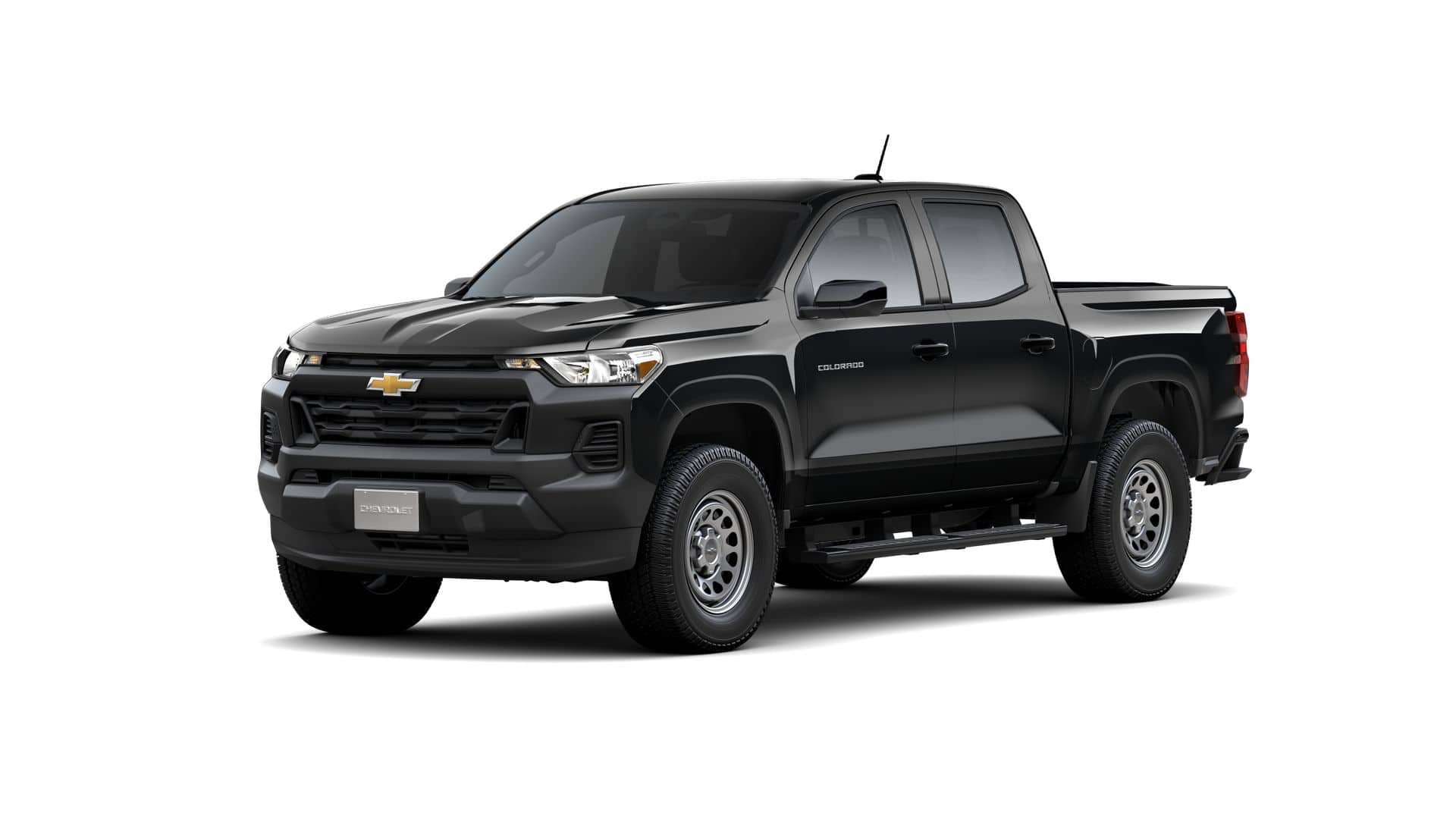 2026 Chevrolet Colorado WT in Black — front three-quarter view