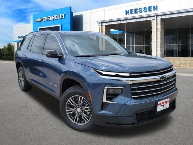 2026 Chevrolet Traverse LT in Lakeshore Blue Metallic — front three-quarter view