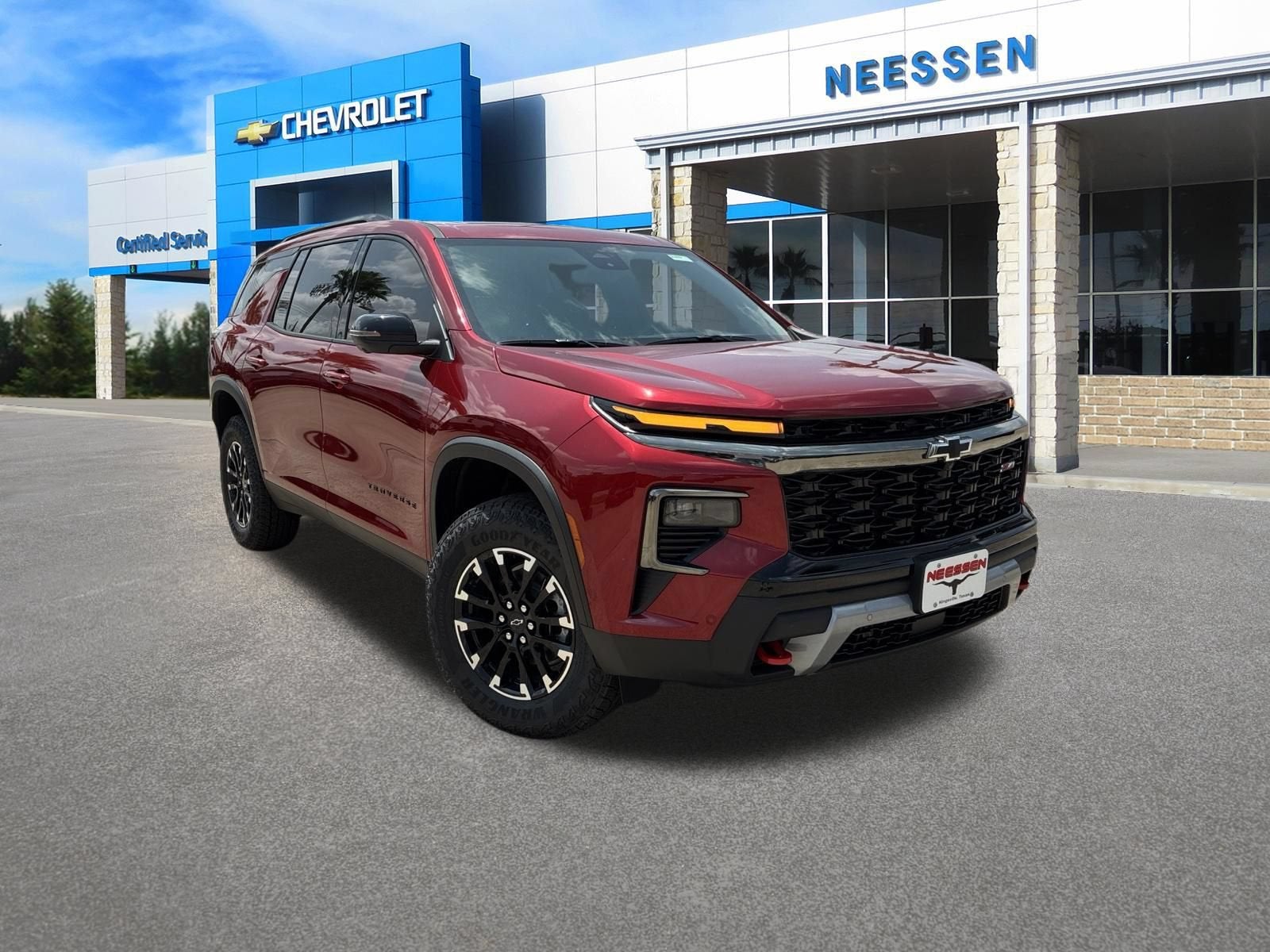 2026 Chevrolet Traverse Z71 in Radiant Red Tintcoat — front three-quarter view