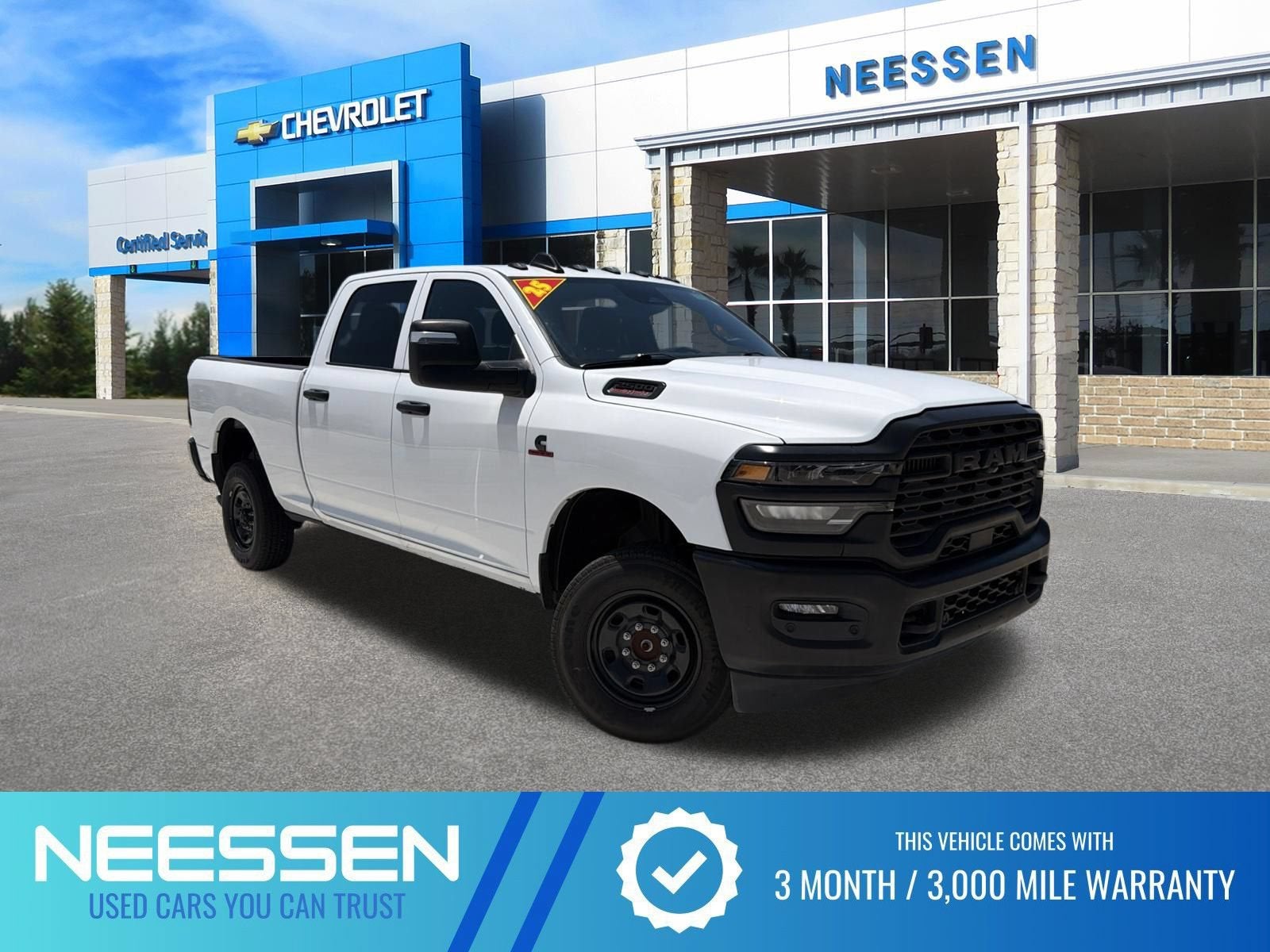 2025 RAM 2500 Tradesman in White — front three-quarter view