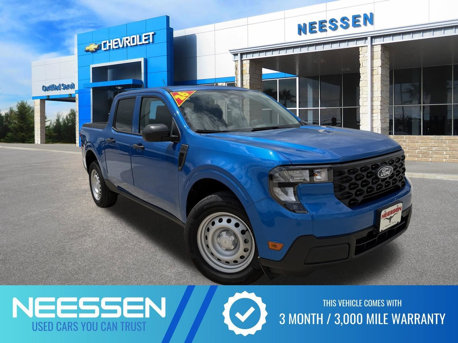2026 Ford Maverick XL in Velocity Blue — front three-quarter view