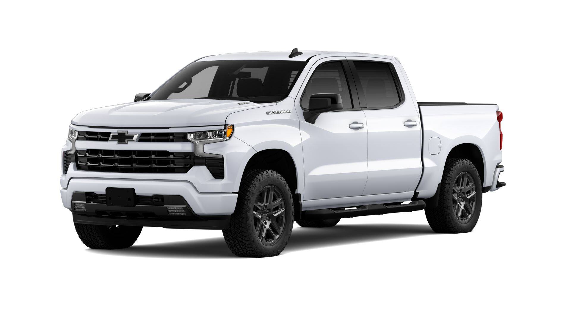 2026 Chevrolet Silverado 1500 RST in Summit White — front three-quarter view
