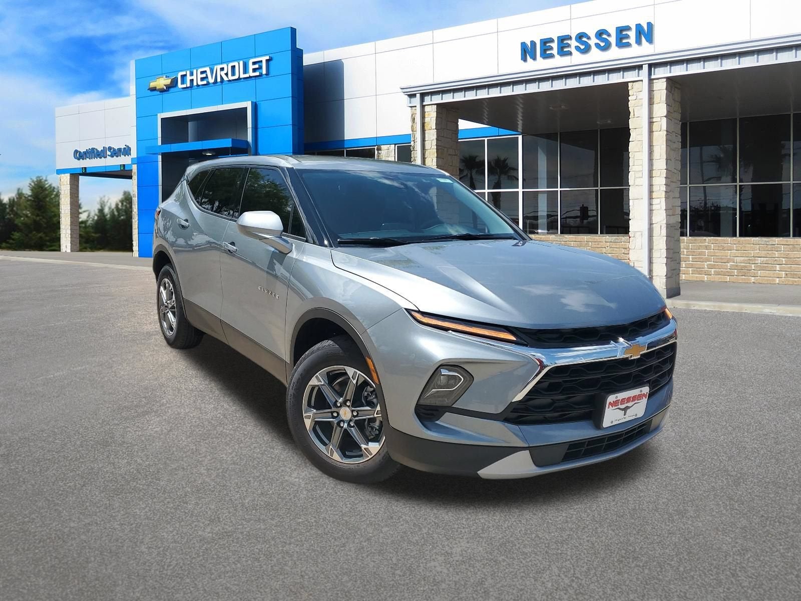 2026 Chevrolet Blazer 2LT in Sterling Gray Metallic — front three-quarter view