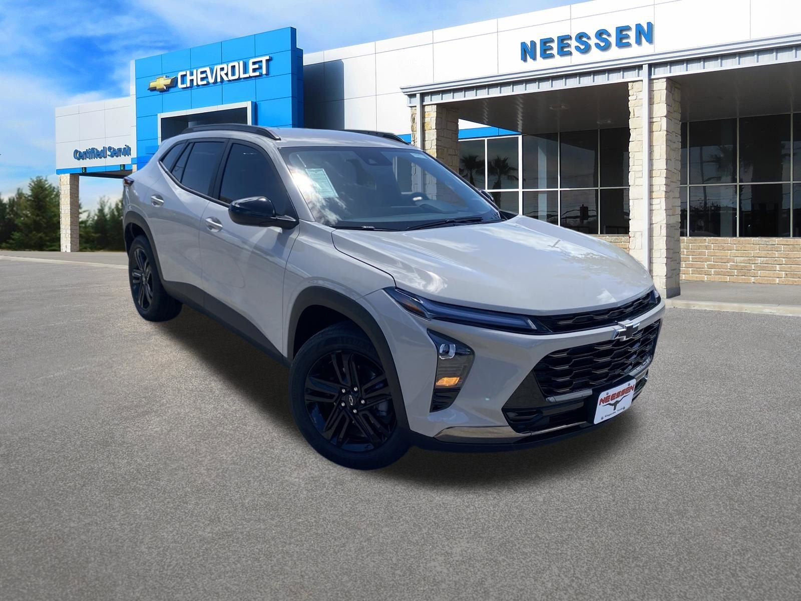 2026 Chevrolet Trax ACTIV in White Sands — front three-quarter view