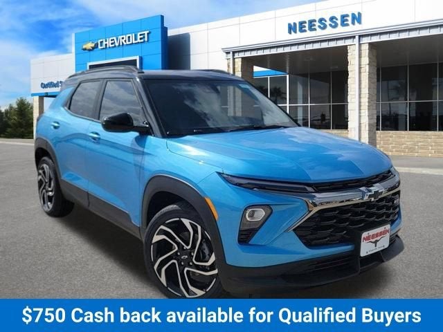2026 Chevrolet Trailblazer RS in Marina Blue Metallic — front three-quarter view